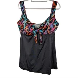 Longitude Tie Front Swim Dress in Sparkler Sz 16